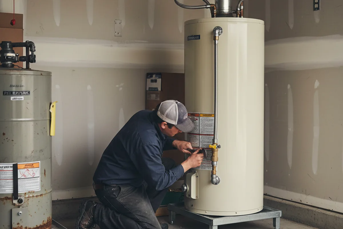 Water heater and shutoff valve replacement in Wrightstown